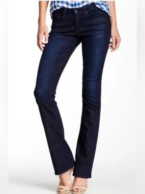 Big Star 1974 Sarah Mid-Rise Slim Boot Cut Jeans in Dark Blue 31L